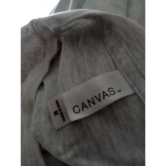 Canvas brand grey flaming bat graphic tee, Med. - Picture 4 of 5